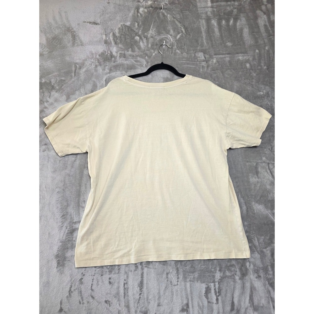 Forever 21 Womens Cream Be A Ray of Sunshine Graphic T-Shirt Large Retro Sun Tee - Picture 3 of 6